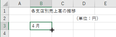 Excel　使い方　表 連続データ2